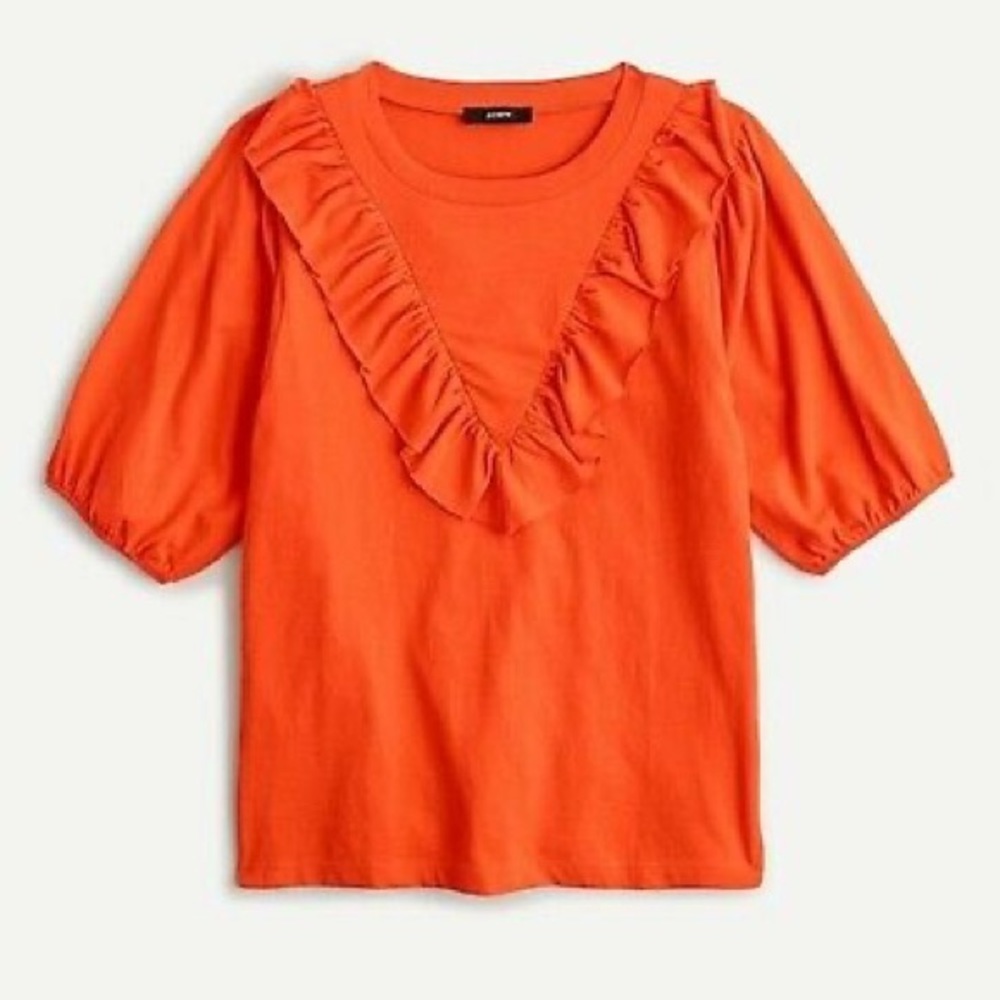 Jcrew Ruffle Bib T-shirt
